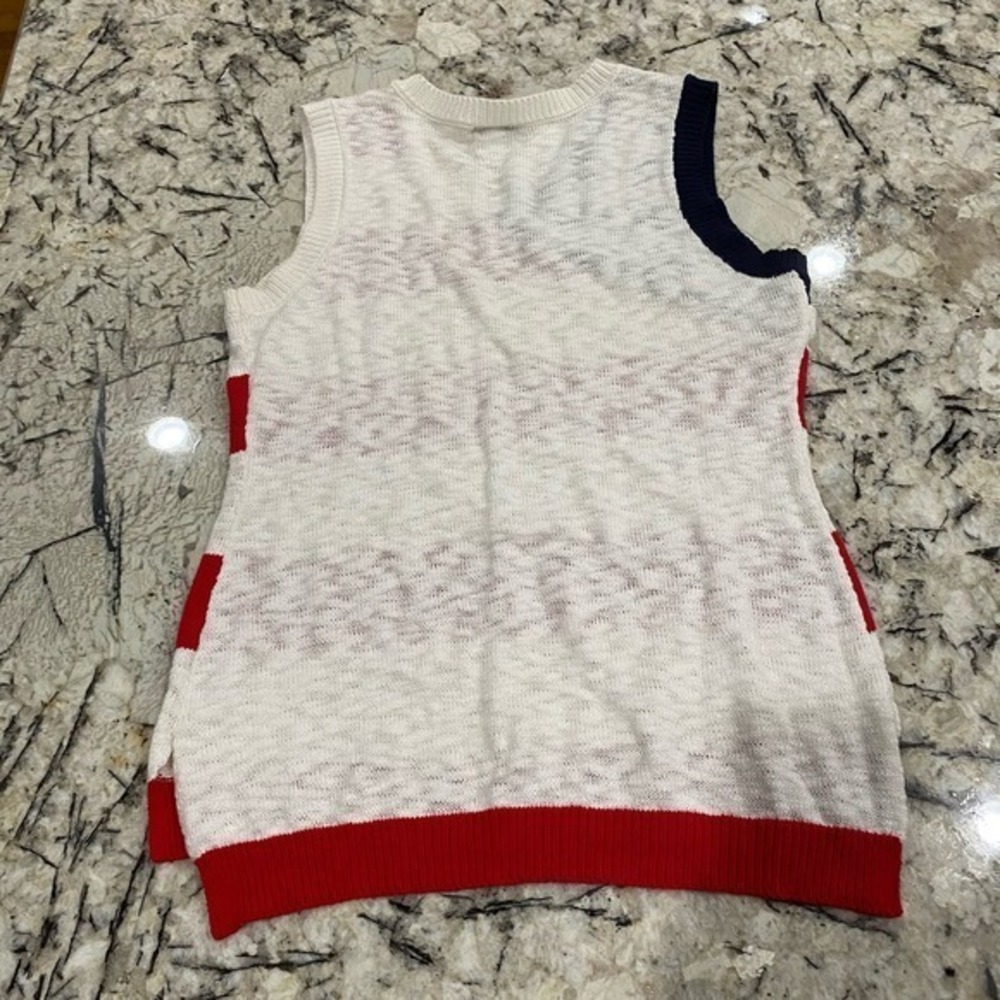 Vintage Soho Jean American Flag Sweater Vest- Size Medium - Picture 3 of 6